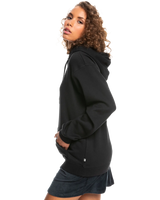 The Roxy Womens Surf Stocked Brushed Hoodie in Anthracite