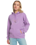 The Roxy Womens Surf Stocked Brushed Hoodie in Regal Orchid