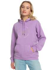 The Roxy Womens Surf Stocked Brushed Hoodie in Regal Orchid