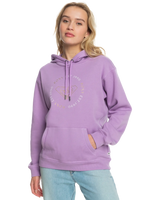 The Roxy Womens Surf Stocked Brushed Hoodie in Regal Orchid