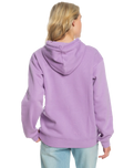 The Roxy Womens Surf Stocked Brushed Hoodie in Regal Orchid