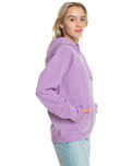 The Roxy Womens Surf Stocked Brushed Hoodie in Regal Orchid