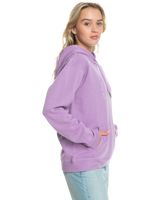 The Roxy Womens Surf Stocked Brushed Hoodie in Regal Orchid