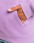 The Roxy Womens Surf Stocked Brushed Hoodie in Regal Orchid