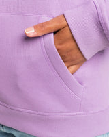 The Roxy Womens Surf Stocked Brushed Hoodie in Regal Orchid