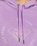 The Roxy Womens Surf Stocked Brushed Hoodie in Regal Orchid