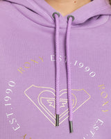 The Roxy Womens Surf Stocked Brushed Hoodie in Regal Orchid