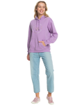 The Roxy Womens Surf Stocked Brushed Hoodie in Regal Orchid