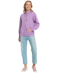 The Roxy Womens Surf Stocked Brushed Hoodie in Regal Orchid