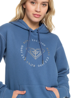 The Roxy Womens Surf Stoked Brushed Hoodie in Bijou Blue