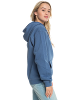 The Roxy Womens Surf Stoked Brushed Hoodie in Bijou Blue