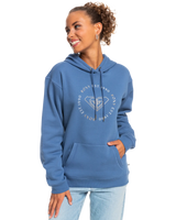 The Roxy Womens Surf Stoked Brushed Hoodie in Bijou Blue