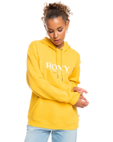 The Roxy Womens Surf Stoked Brushed Hoodie in Yolk Yellow