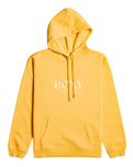 The Roxy Womens Surf Stoked Brushed Hoodie in Yolk Yellow
