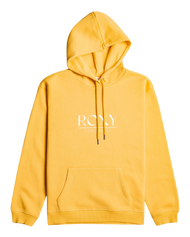 The Roxy Womens Surf Stoked Brushed Hoodie in Yolk Yellow