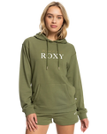 The Roxy Womens Surf Stoked Terry Hoodie in Loden Green