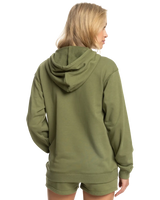 The Roxy Womens Surf Stoked Terry Hoodie in Loden Green