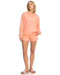 The Roxy Womens Surf Stoked Terry Hoodie in Papaya Punch