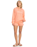 The Roxy Womens Surf Stoked Terry Hoodie in Papaya Punch