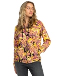 The Roxy Womens Dive Deep Zip Hoodie in Anthracite Hot Tropics Apparel