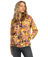 The Roxy Womens Dive Deep Zip Hoodie in Anthracite Hot Tropics Apparel