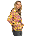 The Roxy Womens Dive Deep Zip Hoodie in Anthracite Hot Tropics Apparel