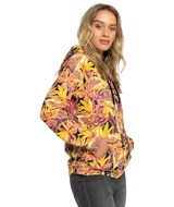 The Roxy Womens Dive Deep Zip Hoodie in Anthracite Hot Tropics Apparel