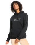 The Roxy Womens Surf Stoked Hoodie (2023) in Anthracite