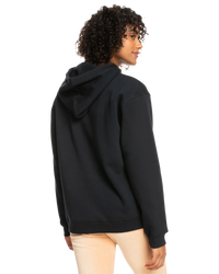 The Roxy Womens Surf Stoked Hoodie (2023) in Anthracite