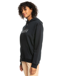 The Roxy Womens Surf Stoked Hoodie (2023) in Anthracite