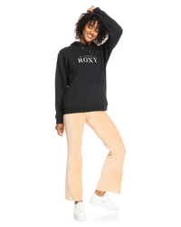 The Roxy Womens Surf Stoked Hoodie (2023) in Anthracite