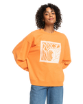 The Roxy Womens Take Your Place Sweatshirt in Tangerine