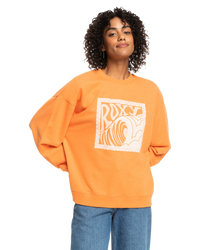 The Roxy Womens Take Your Place Sweatshirt in Tangerine