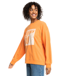 The Roxy Womens Take Your Place Sweatshirt in Tangerine