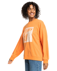 The Roxy Womens Take Your Place Sweatshirt in Tangerine