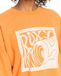 The Roxy Womens Take Your Place Sweatshirt in Tangerine