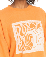 The Roxy Womens Take Your Place Sweatshirt in Tangerine