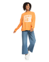 The Roxy Womens Take Your Place Sweatshirt in Tangerine