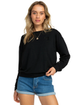 The Roxy Womens Surf By Moon Sweatshirt in Anthracite