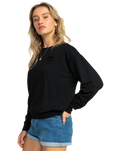 The Roxy Womens Surf By Moon Sweatshirt in Anthracite