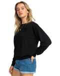 The Roxy Womens Surf By Moon Sweatshirt in Anthracite