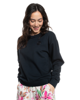 The Roxy Womens Surfing By Moonlight Sweatshirt in Anthracite