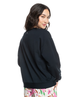 The Roxy Womens Surfing By Moonlight Sweatshirt in Anthracite