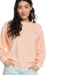 The Roxy Womens Surfing By Moonlight Sweatshirt in Peach Parfait