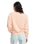 The Roxy Womens Surfing By Moonlight Sweatshirt in Peach Parfait