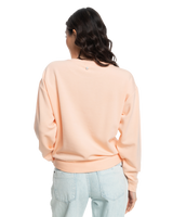 The Roxy Womens Surfing By Moonlight Sweatshirt in Peach Parfait