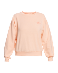 The Roxy Womens Surfing By Moonlight Sweatshirt in Peach Parfait