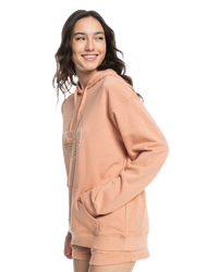 The Roxy Womens Surf Stoked Hoodie in Cafe Creme