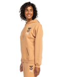 The Roxy Womens Surf Stoked Hoodie in Camel