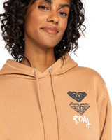 The Roxy Womens Surf Stoked Hoodie in Camel